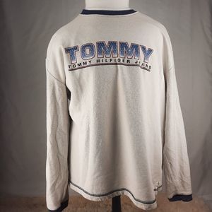 TOMMY Jeans tag Old School Hilfiger sweatshirt Vintage long sleeve men's Large